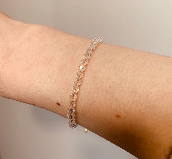 Bracelet en perles Swarovski cristal rondes
